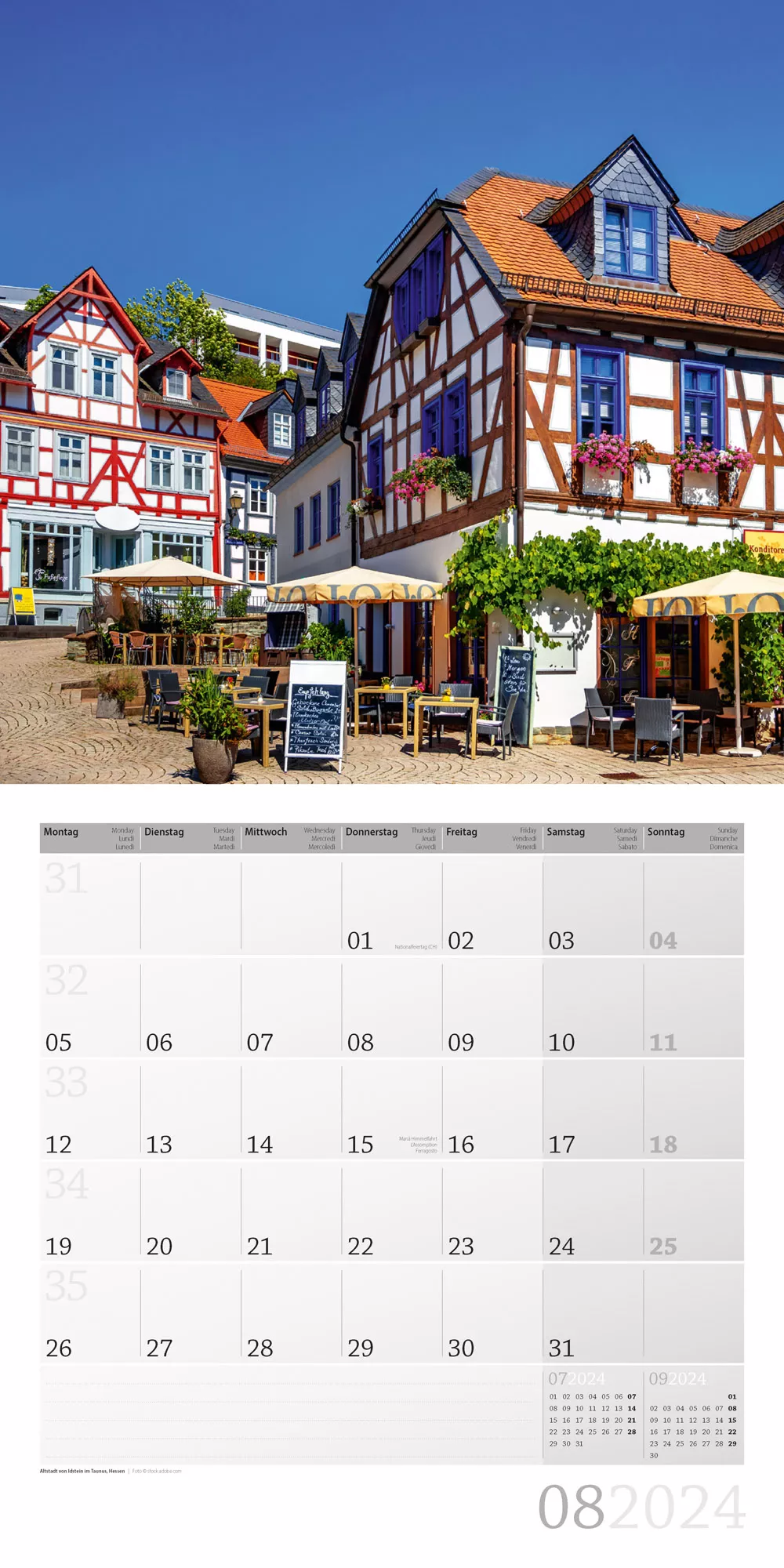Art12 Collection Kalender Deutschland 2024 - 30x30 - Innenansicht 08