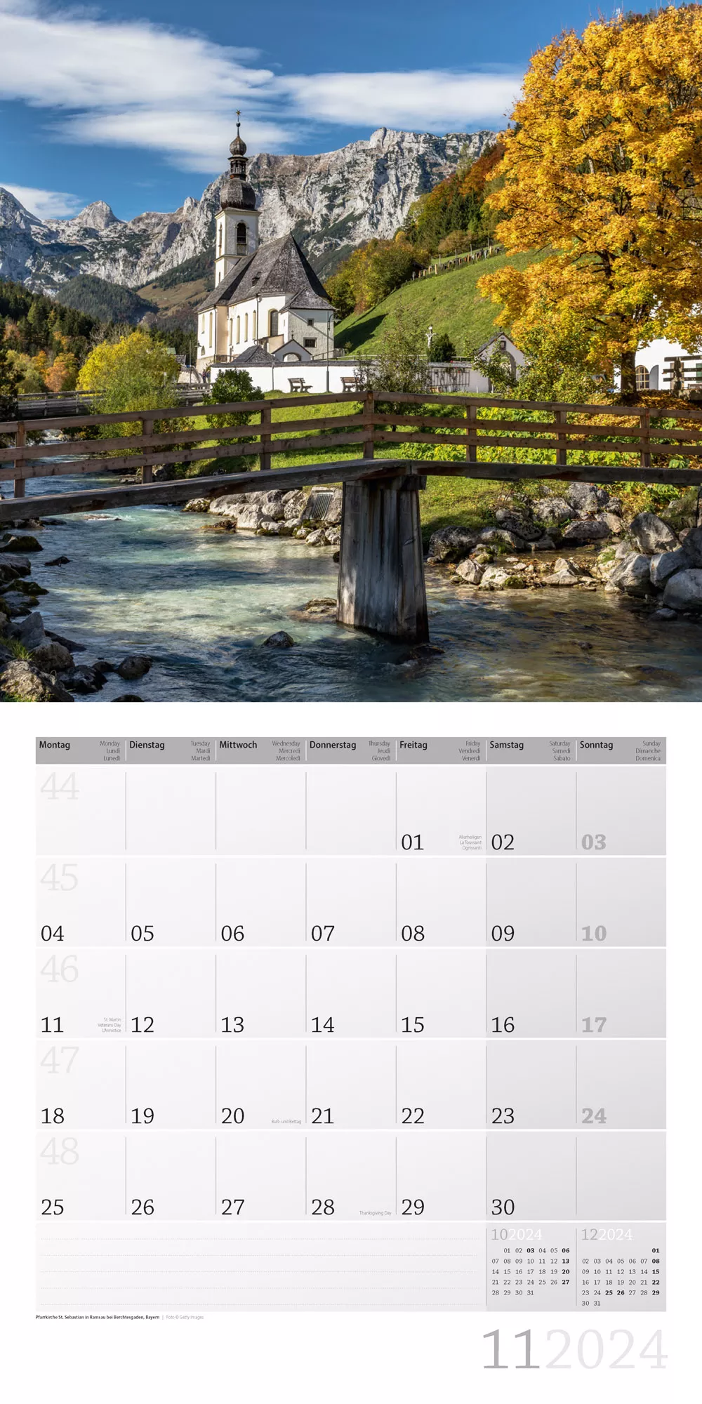 Art12 Collection Kalender Deutschland 2024 - 30x30 - Innenansicht 11