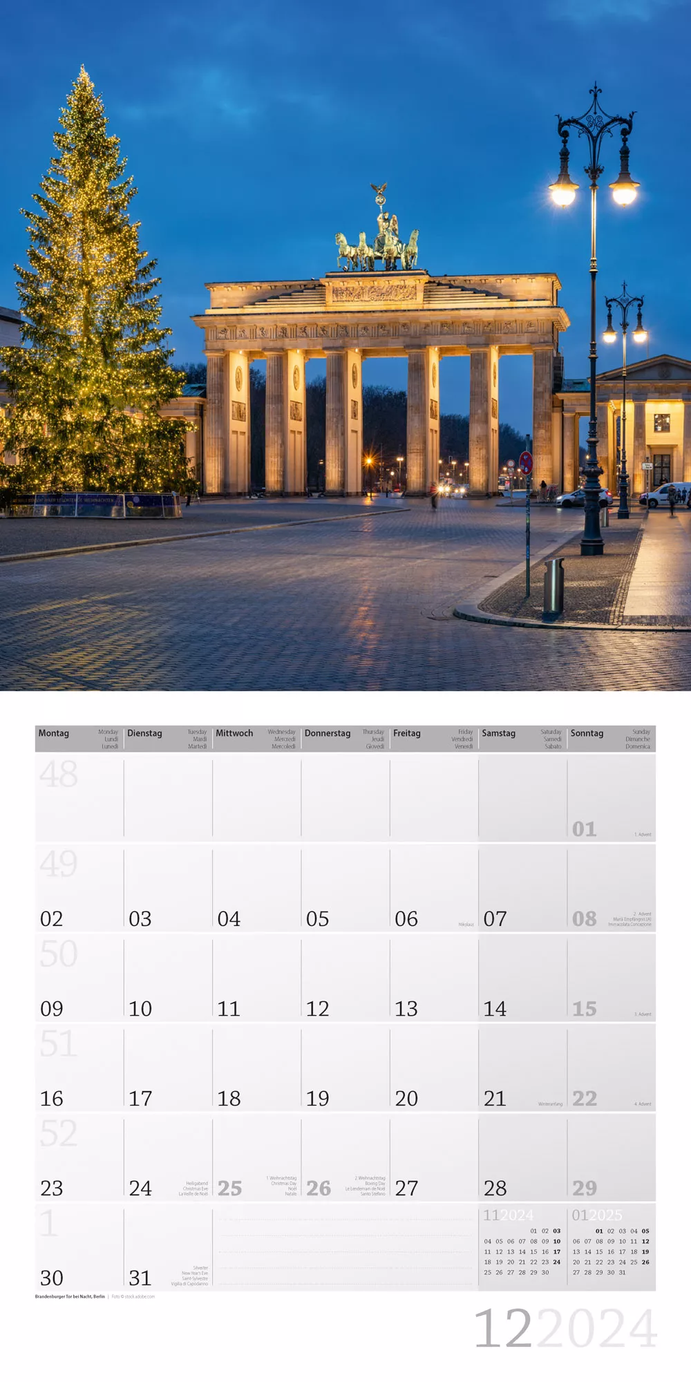 Art12 Collection Kalender Deutschland 2024 - 30x30 - Innenansicht 12