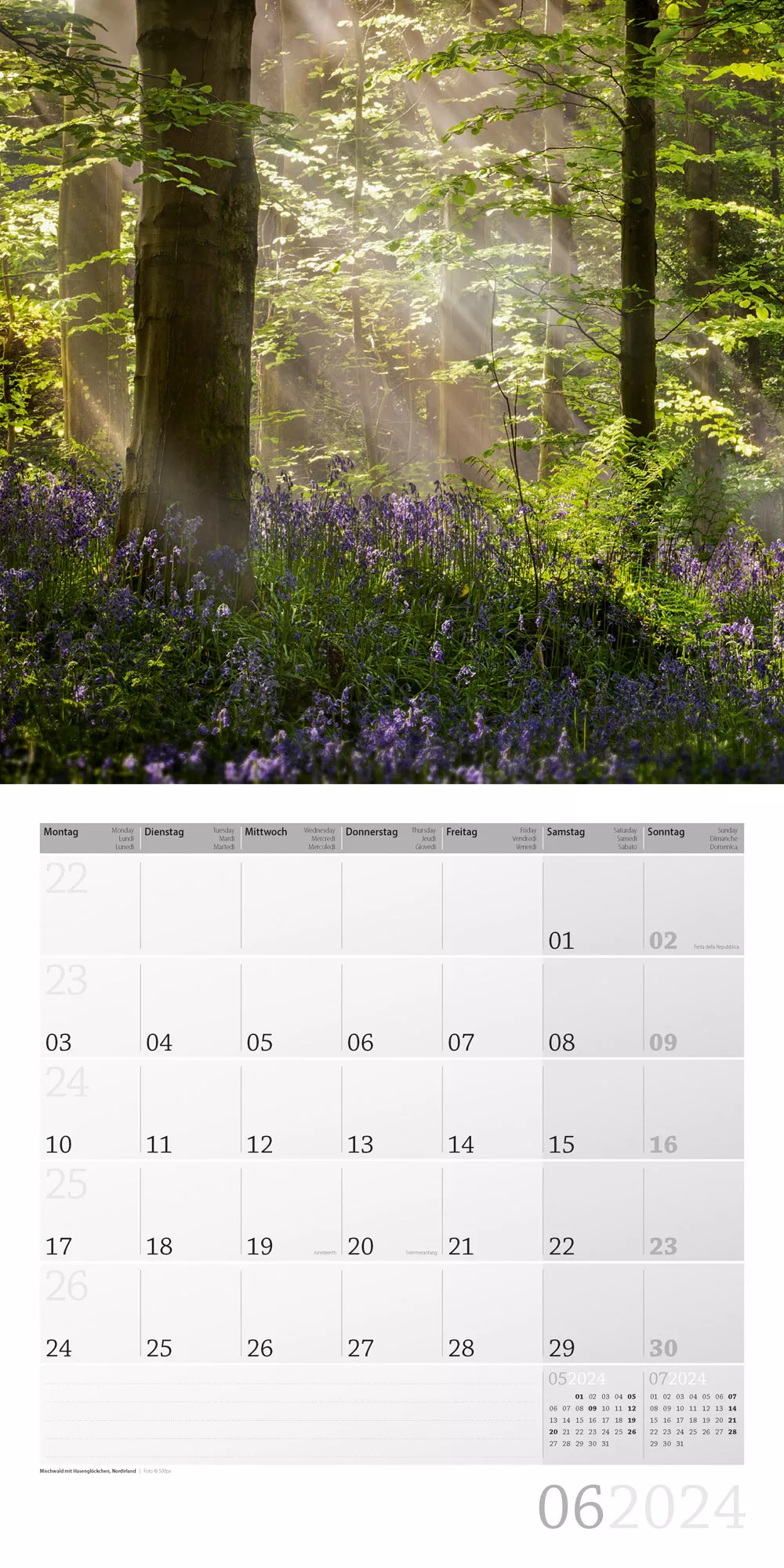 Art12 Collection Kalender Zauber des Waldes 2024 - 30x30 - Innenansicht 06