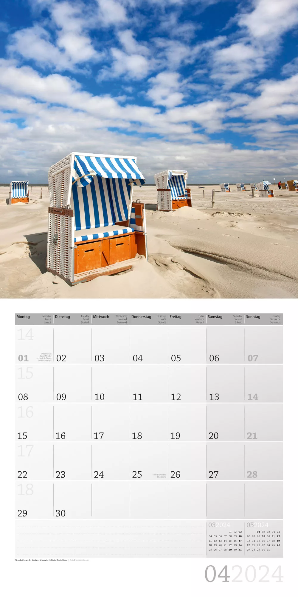 Art12 Collection Kalender Am Meer 2024 - 30x30 - Innenansicht 04