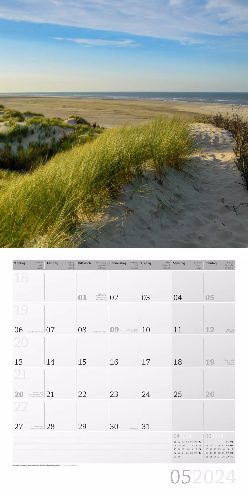 Art12 Collection Kalender Am Meer 2024 - 30x30 - Innenansicht 05