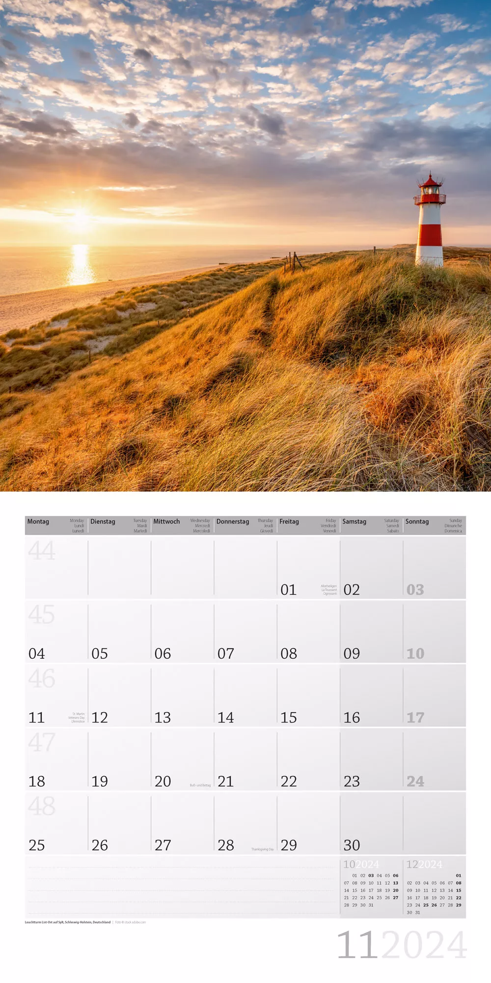 Art12 Collection Kalender Am Meer 2024 - 30x30 - Innenansicht 11