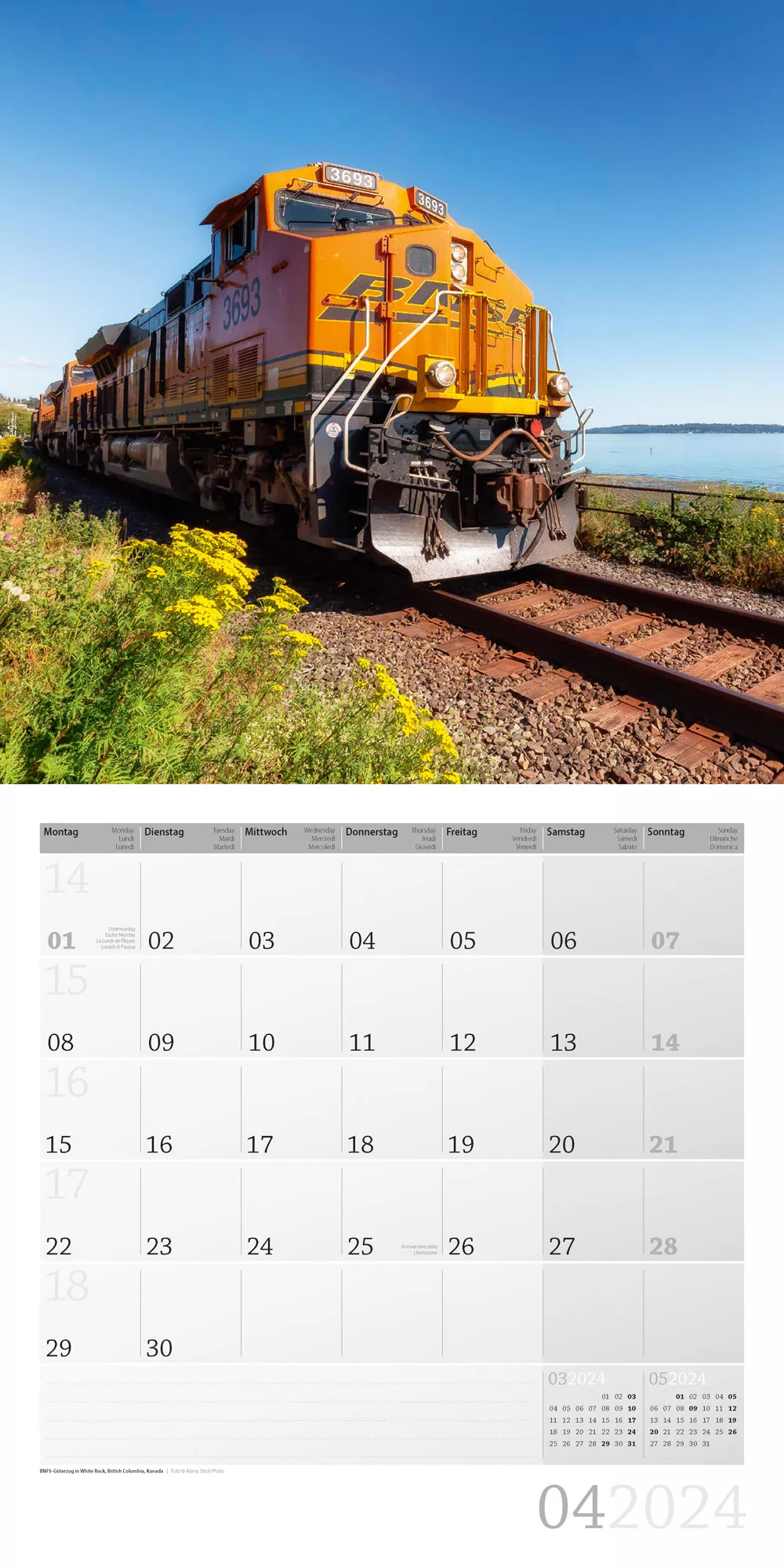 Art12 Collection Kalender Lokomotiven 2024 - 30x30 - Innenansicht 04