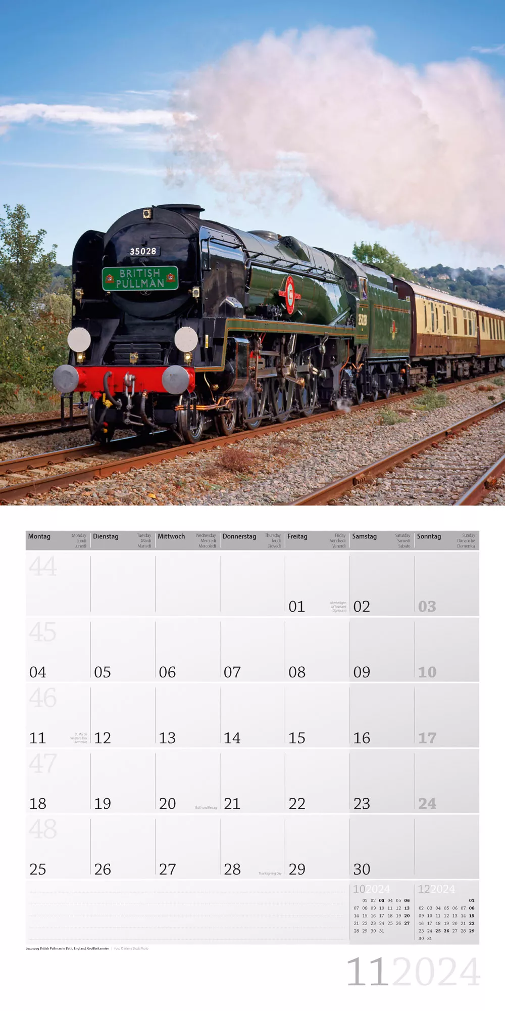 Art12 Collection Kalender Lokomotiven 2024 - 30x30 - Innenansicht 11
