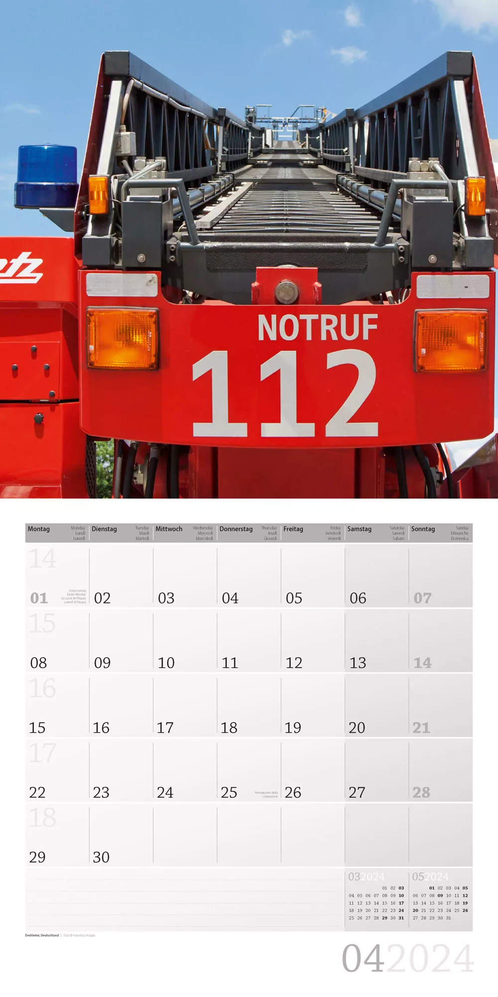 Art12 Collection Kalender Feuerwehr 2024 - 30x30 - Innenansicht 04
