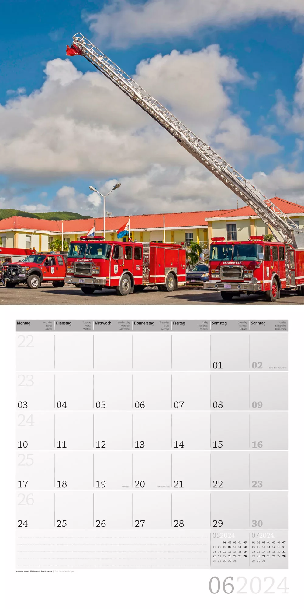 Art12 Collection Kalender Feuerwehr 2024 - 30x30 - Innenansicht 06