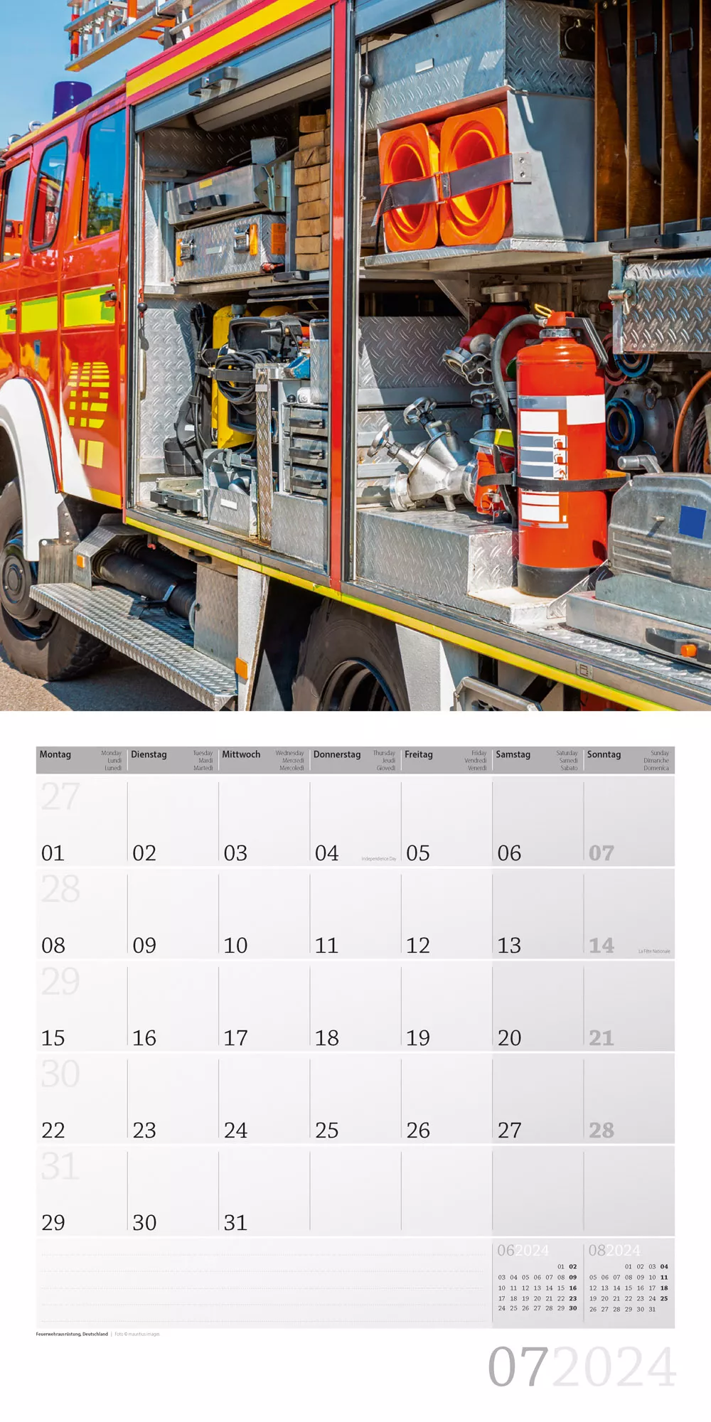Art12 Collection Kalender Feuerwehr 2024 - 30x30 - Innenansicht 07