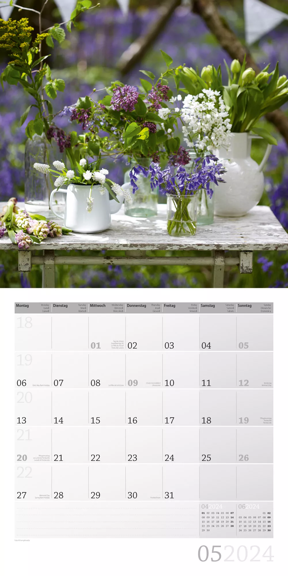 Art12 Collection Kalender In meinem Garten 2024 - 30x30 - Innenansicht 05