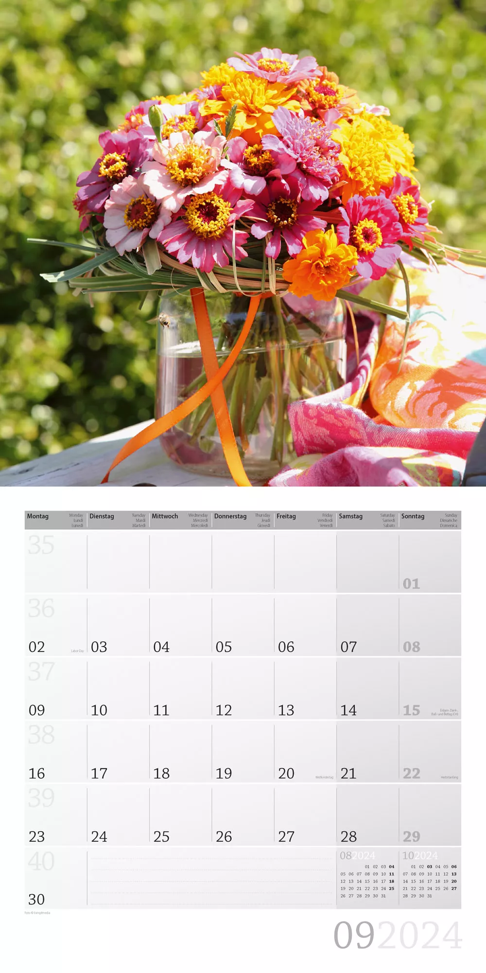 Art12 Collection Kalender In meinem Garten 2024 - 30x30 - Innenansicht 09